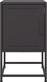 vidaXL Κομοδίνα 2 τεμ. Μαύρα 36x39x60,5 εκ. Χάλυβα