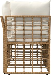 vidaXL Εξωτερικός Καναπές Αγάπης 2 pcs Φυσικό και Κρέμα Λευκό