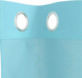 vidaXL Voile κουρτίνες με ροδέλες 2 τεμάχια Τιρκουάζ