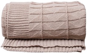 Κουβέρτα/Ριχτάρι Καναπέ Πλεκτή 125x170 Νόλαν Μπεζ Viopros