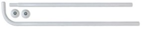 Βραχίoνας Μπάνιου Γωνιακός 03303.001 White Φ 20 mm 80Χ80 cm 80X80cm Αλουμίνιο