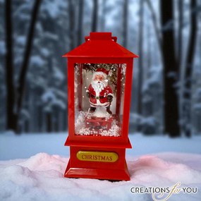 Φανάρι τετράγωνο Άγιος Βασίλης με χιόνι