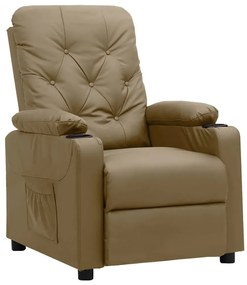 vidaXL Πολυθρόνα Ανακλινόμενη Καπουτσίνο από Συνθετικό Δέρμα