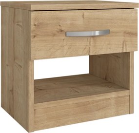 Κομοδίνο Lube Megapap χρώμα sapphire oak 40x28,2x40εκ.