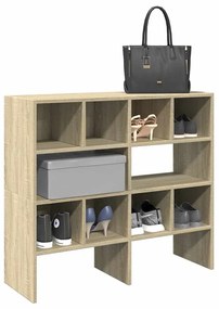 Ράφια παπουτσιών 2 τμχ στοιβαζόμενα Sonoma Oak 89,5x30x40 cm - Καφέ