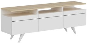 Έπιπλο Tηλεόρασης Berlin 382NRC1101 150x35x52cm White-Oak