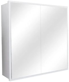 Καθρέπτης μπάνιου Poliana λευκό 70x17x70εκ 120-000287 Pakoworld 120-000287 Λευκό