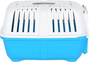 vidaXL Κλουβί Μεταφ. Κατοικίδιων Λευκό/Μπλε 55x36x36εκ Πολυπρ/λένιο