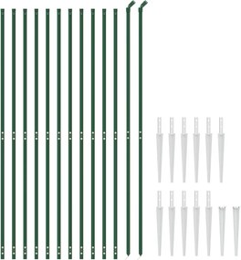 vidaXL Συρματόπλεγμα Περίφραξης Πράσινο 1,6 x 25 μ. με Καρφωτές Βάσεις