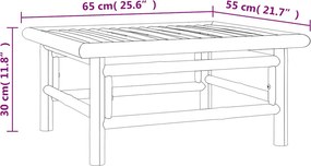 vidaXL Τραπεζάκι Κήπου 65 x 55 x 30 εκ. από Μπαμπού