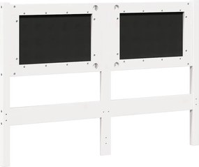 vidaXL Κεφαλάρι Άλλο Λευκό 120 cm Μασίφ ξύλο πεύκου