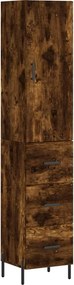 vidaXL Ντουλάπι Καπνιστή δρυς 34,5x34x180 εκ. από Επεξεργασμένο Ξύλο