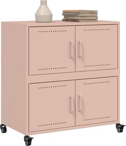 vidaXL Ντουλάπι Ροζ 68x39x72 εκ. από Ατσάλι