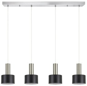 Κρεμαστό Φωτιστικό Οροφής 4xE27 Κύλινδροι Adept Tube Homelighting-77-8455-Νίκελ Ματ 77-8455