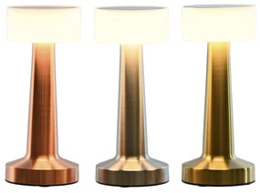 Επιτραπέζιο Φωτιστικό Home ESPRIT Χαλκός Χρυσό Ασημί 9 x 9 x 21 cm (3 Μονάδες)