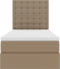 vidaXL Κρεβάτι Αποθήκης Καπουτσίνο 90 x 190 cm Τεχνητό Δέρμα