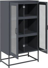 vidaXL Highboard Ανθρακί 68x39x123 cm Χάλυβας