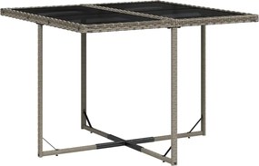 vidaXL Σετ Τραπεζαρίας Κήπου 9 τεμ. Γκρι Συνθ. Ρατάν με Μαξιλάρια