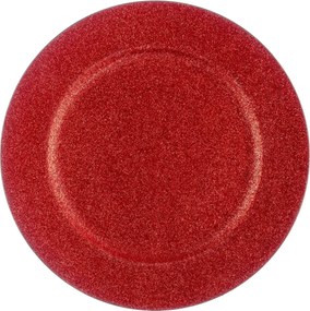 ΠΙΑΤΈΛΕΣ GLITTER PRES. ROUND PLATE RED 147108RG