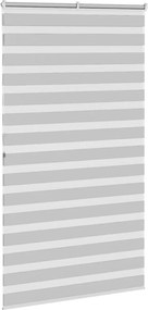 vidaXL Ζέβρα τυφλή Ανοιχτό Γκρι Πλάτος υφάσματος 120,9 εκ. Πολυεστέρας