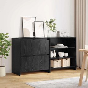 vidaXL Πλαϊνό γραφείο 2 pcs Μαύρη Οξυά 70 x 41 x 75 εκ.