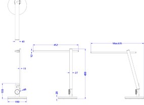 ΦΩΤΙΣΤΙΚΟ ΓΡΑΦΕΙΟΥ LED BLAIN PRO HM4445.08 ΑΣΗΜΙ ΧΡΩΜΑ Φ19x49,9Υεκ.