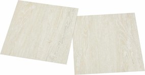 vidaXL Πλάκες Δαπέδου Λευκό κρεμ 5,11 τ.μ. 55 τμχ. PVC