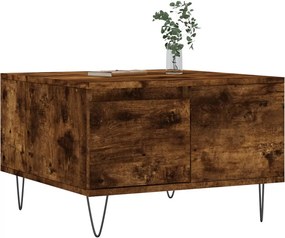 vidaXL Τραπεζάκι Σαλονιού Καπνιστή Δρυς 55x55x36,5εκ. Επεξεργασμ. Ξύλο