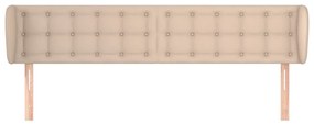 vidaXL Κεφαλάρι με Πτερύγια Καπουτσίνο 163x23x78/88εκ. Συνθετικό Δέρμα