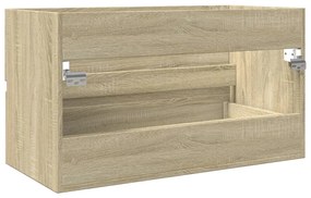 vidaXL Ντουλάπι Νιπτήρα Sonoma Δρυς 80 x 38,5 x 45 εκ. από Επεξ. Ξύλο