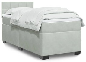 ΚΡΕΒΑΤΙ BOXSPRING ΜΕ ΣΤΡΩΜΑ ΑΝΟΙΧΤΟ ΓΚΡΙ 100X200 ΕΚ. ΒΕΛΟΥΔΙΝΟ 3286234