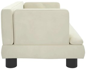 vidaXL Καναπές Παιδικός κρεμ 60 x 40 x 30 εκ. από Βελούδο