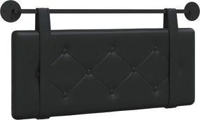 vidaXL Κρεμαστό Κεφαλάρι Επιτοίχιο Μαύρο 100 cm Τεχνητό Δέρμα