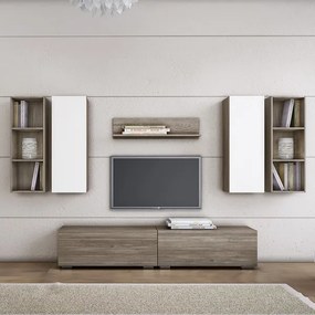 Intrahome Σύνθεση σαλονιού "SMART 5B" σε χρώμα σταχτί-λευκό Intrahomesa-00652664