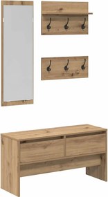 vidaXL Σετ επίπλων χωλ 4 pcs Καρυδιά Χειροποίητης Εργασίας