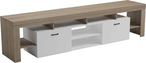 Έπιπλο τηλεόρασης Liner sonoma-λευκό 210x40x50εκ