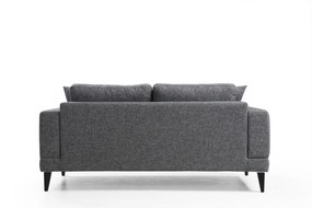 Διθέσιος Καναπές Σκούρο Γκρι SASORE 180x90x85
