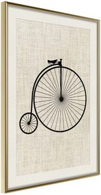 Αφίσα - Penny-Farthing - 30x45 - Χρυσό - Με πασπαρτού