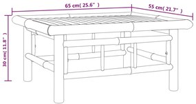 Τραπεζάκι Κήπου 65 x 55 x 30 εκ. από Μπαμπού - Καφέ