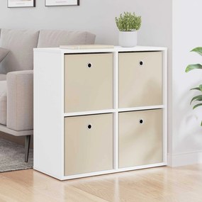 vidaXL Πλαϊνό γραφείο Λευκό 68,5 x 32 x 67 εκ