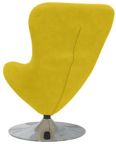 vidaXL Κάθισμα-αυγό Κίτρινο 63 x 73 x 90 εκ Βελούδο