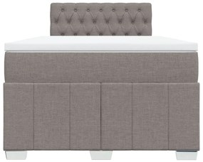 Κρεβάτι Boxspring με Στρώμα Taupe 120x200 εκ. Υφασμάτινο - Μπεζ-Γκρι