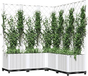 vidaXL Γλάστρα Κήπου Λευκό 120 x 120 x 136 cm