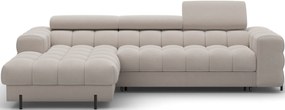 Γωνιακός καναπές Freyia-Beige-Αριστερή