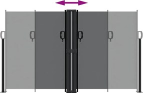 vidaXL Σκίαστρο Πλαϊνό Συρόμενο Μαύρο 140 x 1000 εκ.