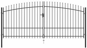 vidaXL Πόρτα Περίφραξης Διπλή με Λόγχες 400 x 225 εκ.