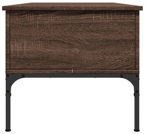 vidaXL Τραπεζάκι Σαλονιού Καφέ Δρυς 100x50x45 εκ. Επ. Ξύλο/Μέταλλο