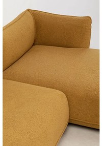 Καναπές Γωνία Δεξιά Gigi Ύφασμα Μπουκλέ Καφέ 73x188x160εκ. - Καφέ