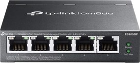 TP-LINK easy managed switch ES205GP, 5x Gigabit θύρες, PoE+, V1.0