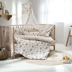 Σεντόνια Βρεφικά Berry (Σετ 3τμχ) Beige-Pink Vesta Home Crib 70x125cm 100% Βαμβάκι
